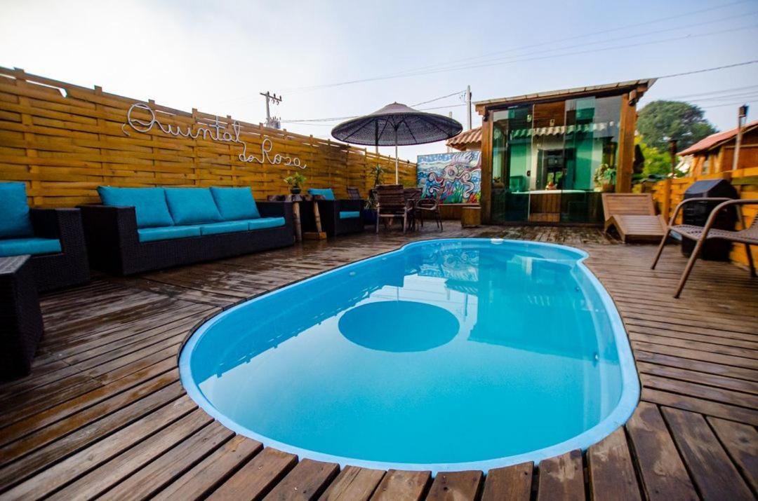 Hostel Quintal Do Rosa Praia do Rosa Bagian luar foto